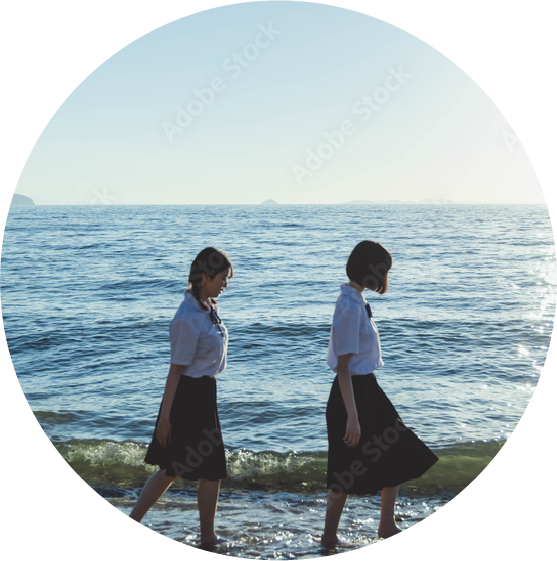 夕焼けの海